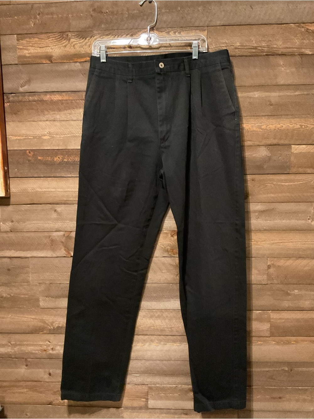 Wrangler Riata Black Pleated Front Dress Pants Men’s Size 36x34